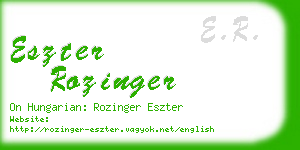 eszter rozinger business card